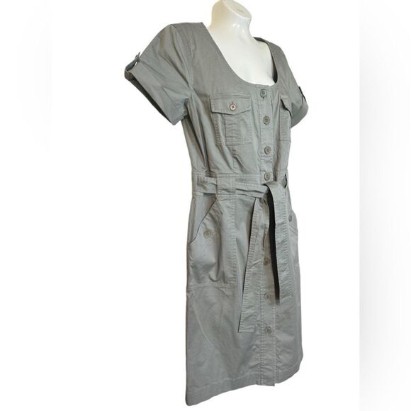 NWT Talbots Green Button Down Safari Dress - Picture 1 of 8